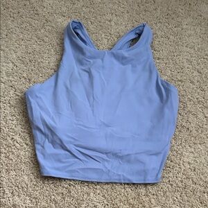 Athleta Periwinkle High-Neck Racerback Crop Top